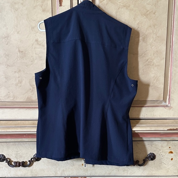 Zenergy by Chico’s Navy Zip Up Vest Size 2 - Picture 3 of 3